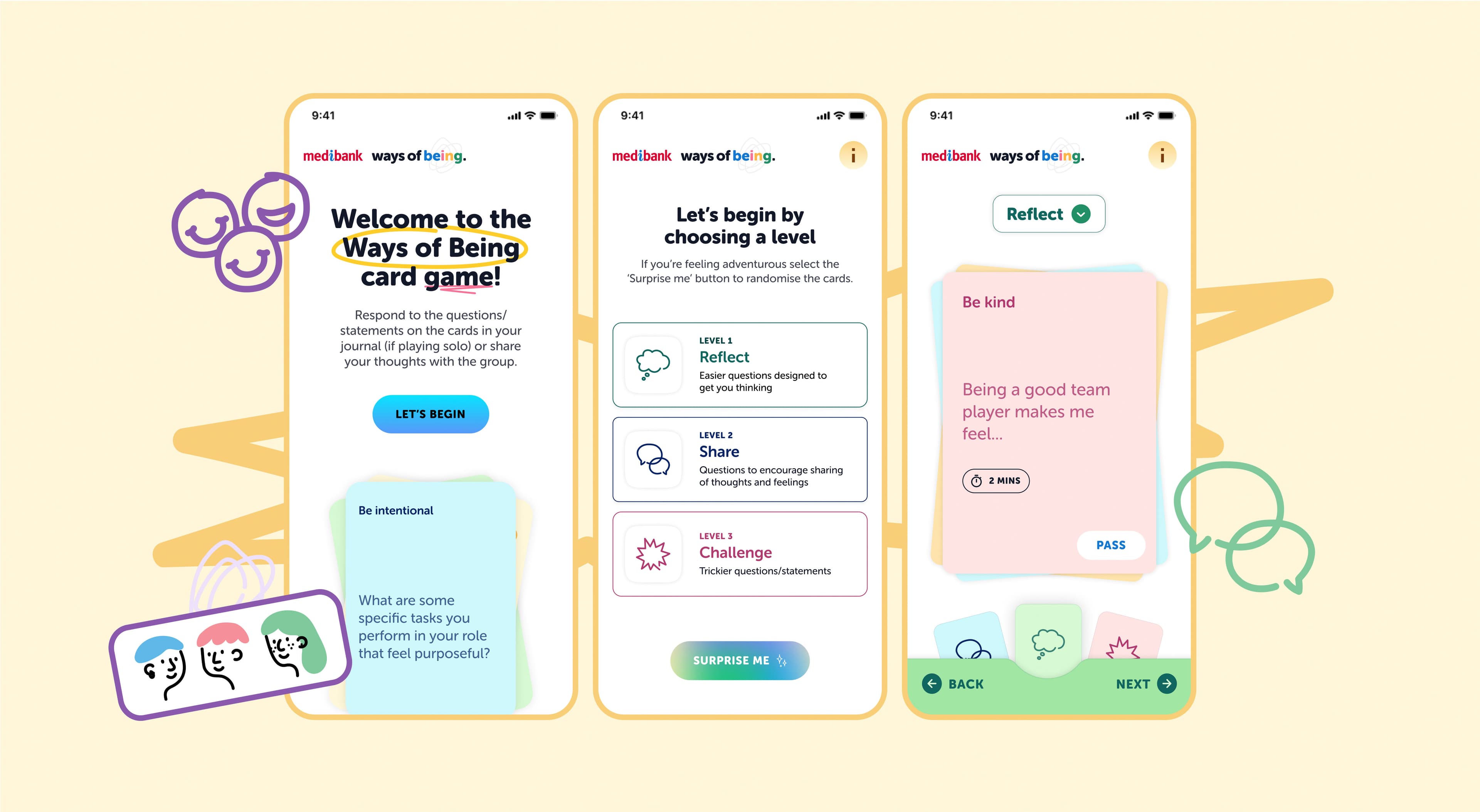 Medibank Work Rhythm Mobile design