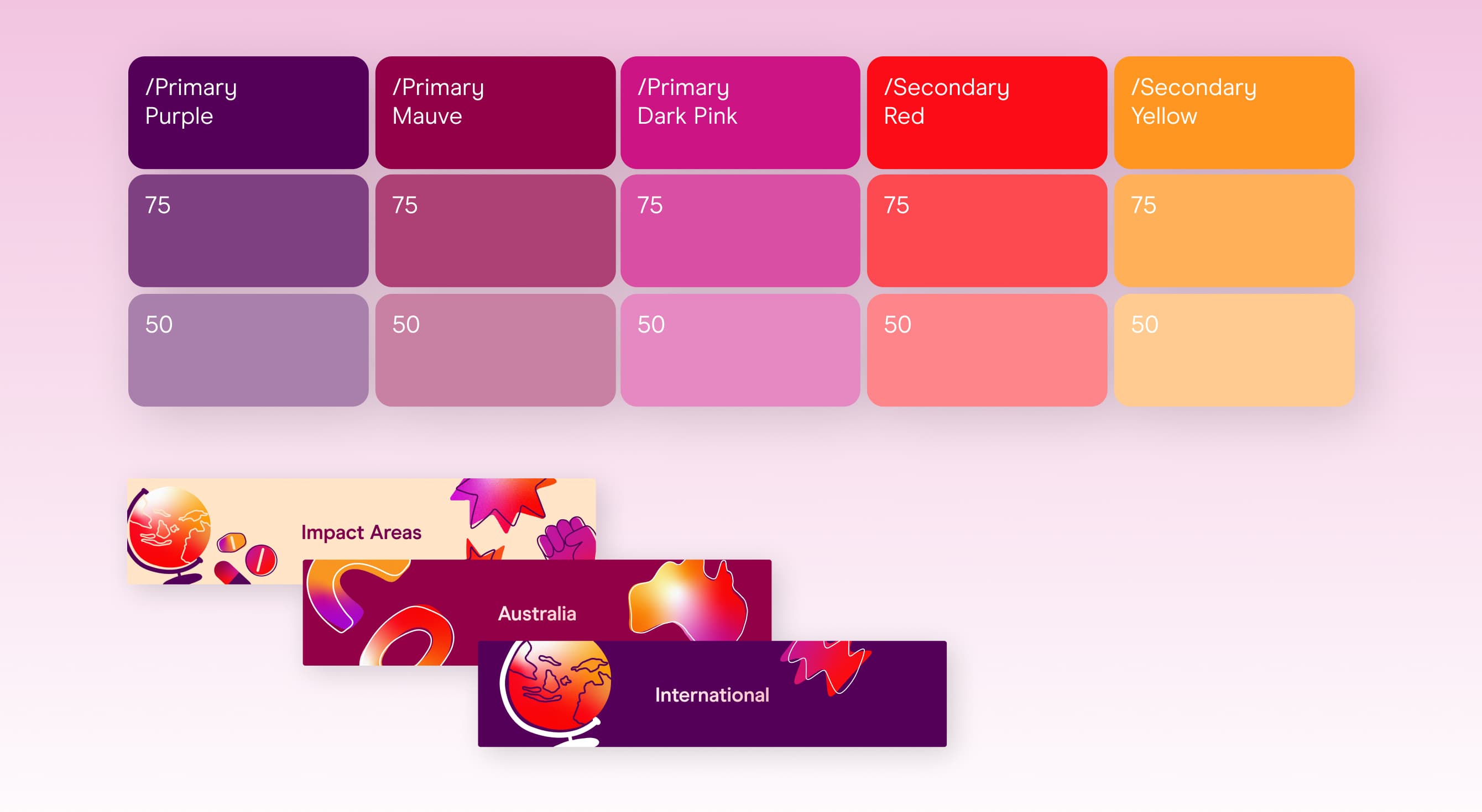 Colour palette for Health Equity Matters.