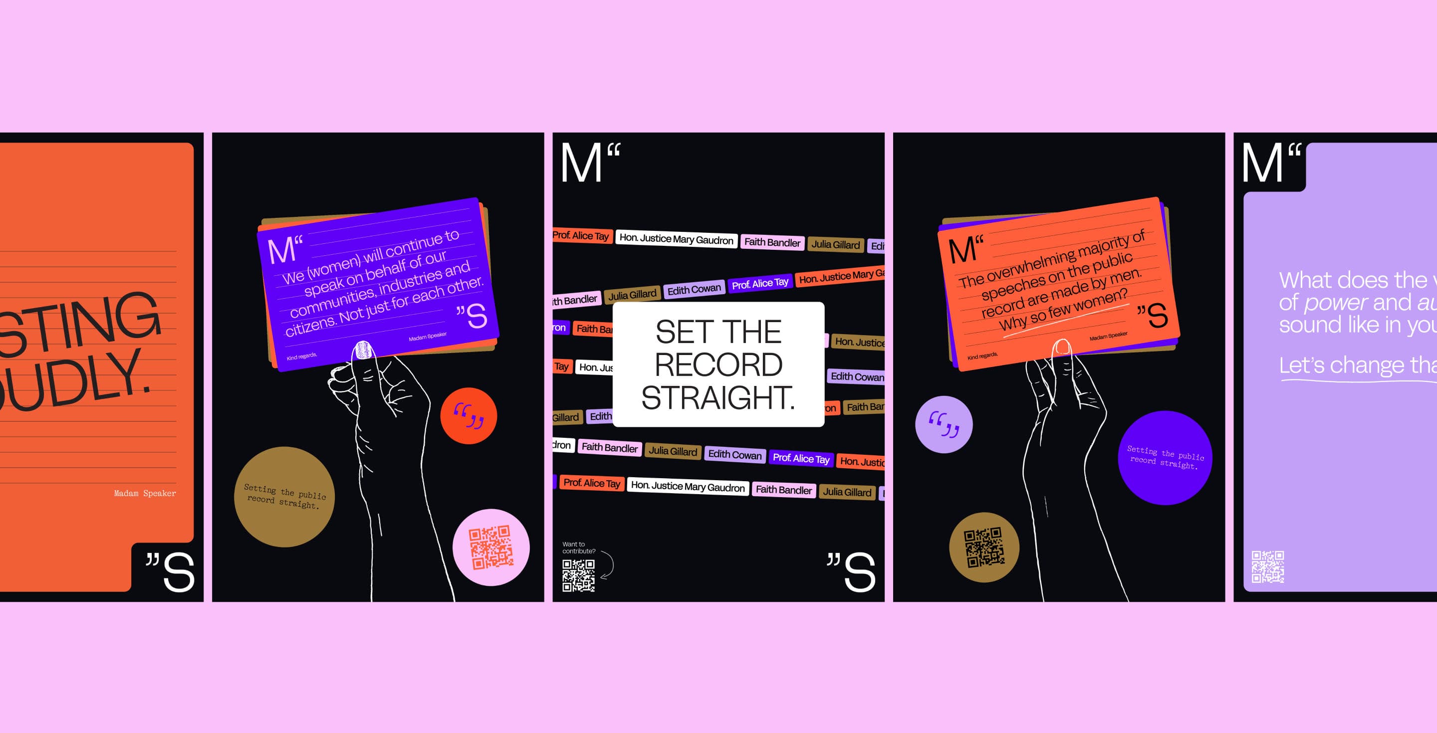 Graphic posters of Madam Speaker developed by Your Creative, a Melbourne-based web design agency.