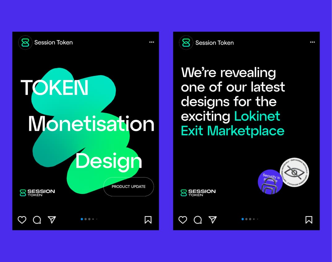Session Token Visual Identity Applied Across Digital and Print Collateral