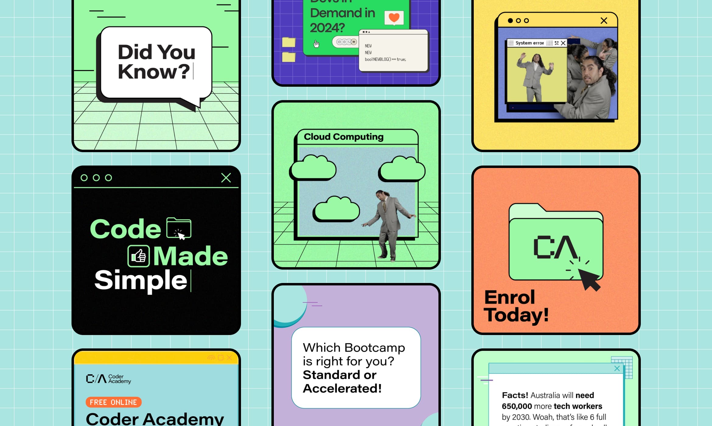 Coder Academy Branding | Your Creative - An EdTech Brand Identity