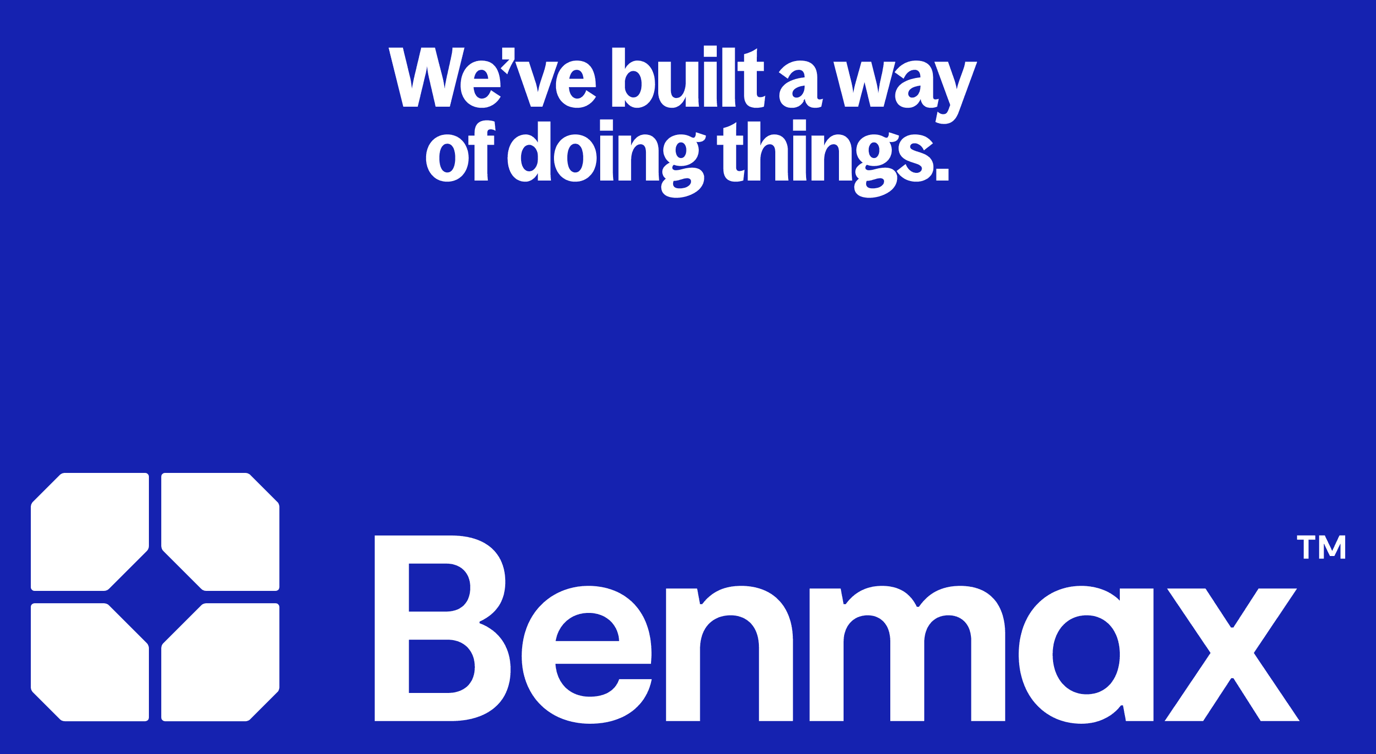 Benmax primary logo lockup designed by Your Creative agency