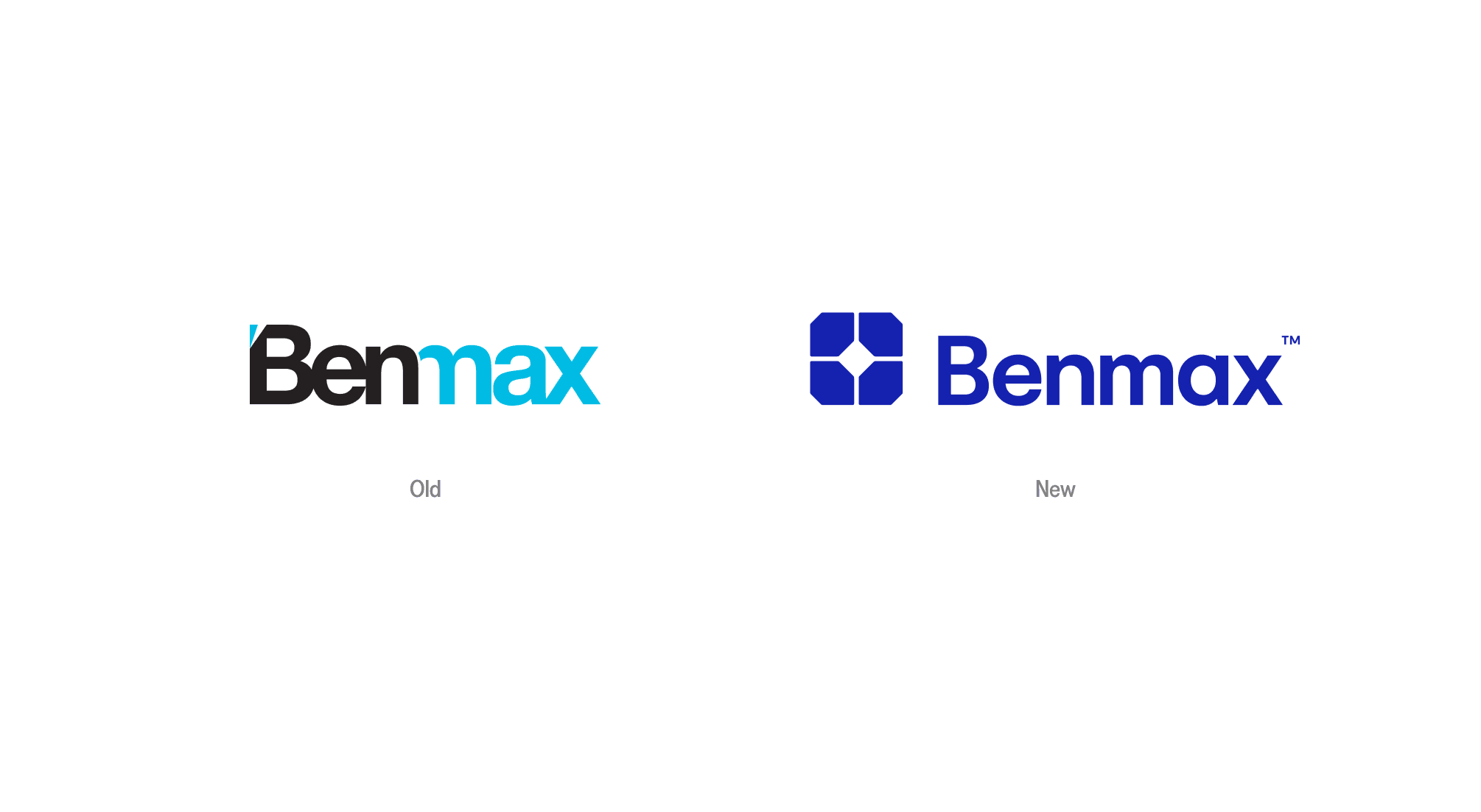 Before and after — Benmax logo redesign by Your Creative design agency