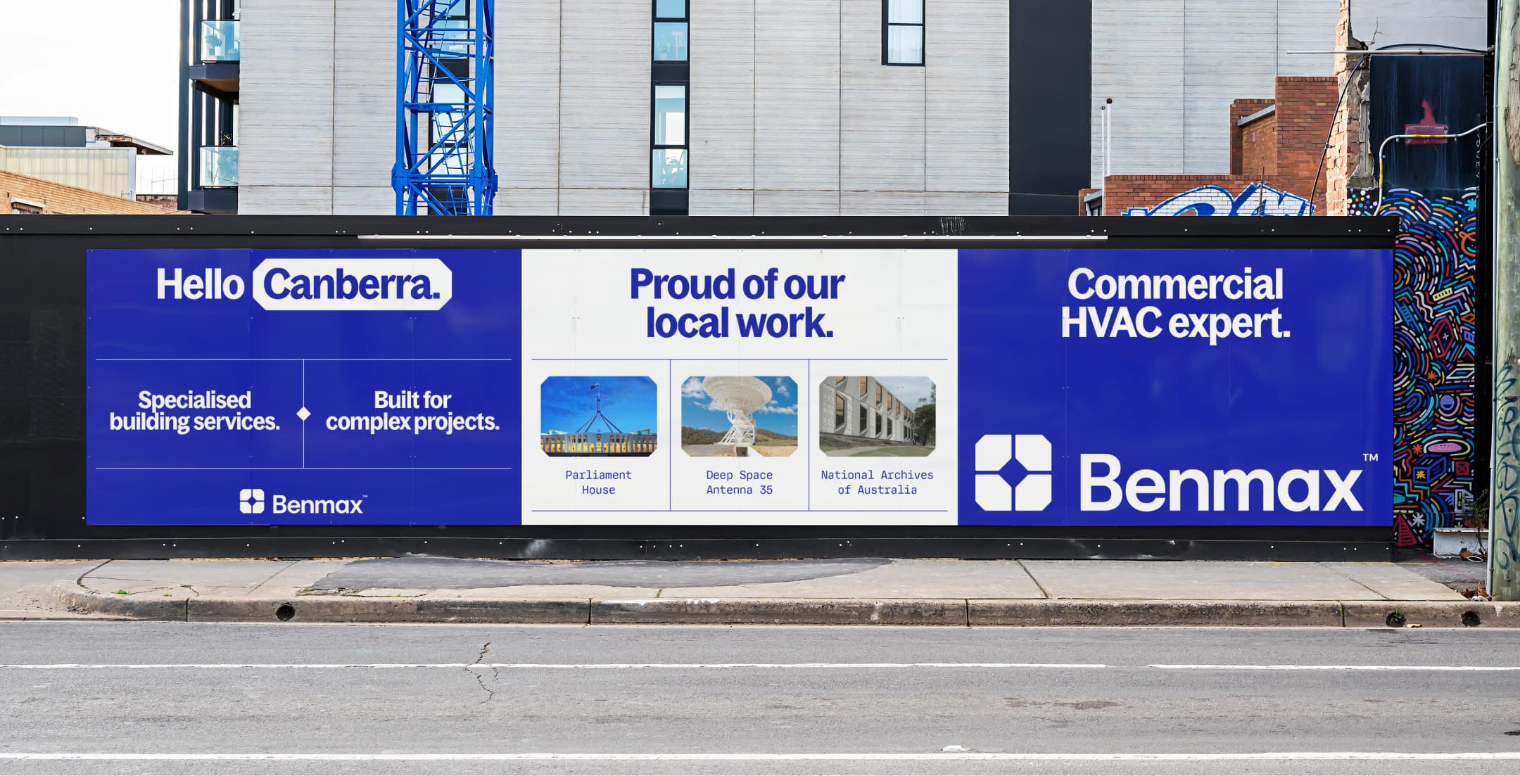 Billboard design featuring Benmax brand identity by Your Creative agency