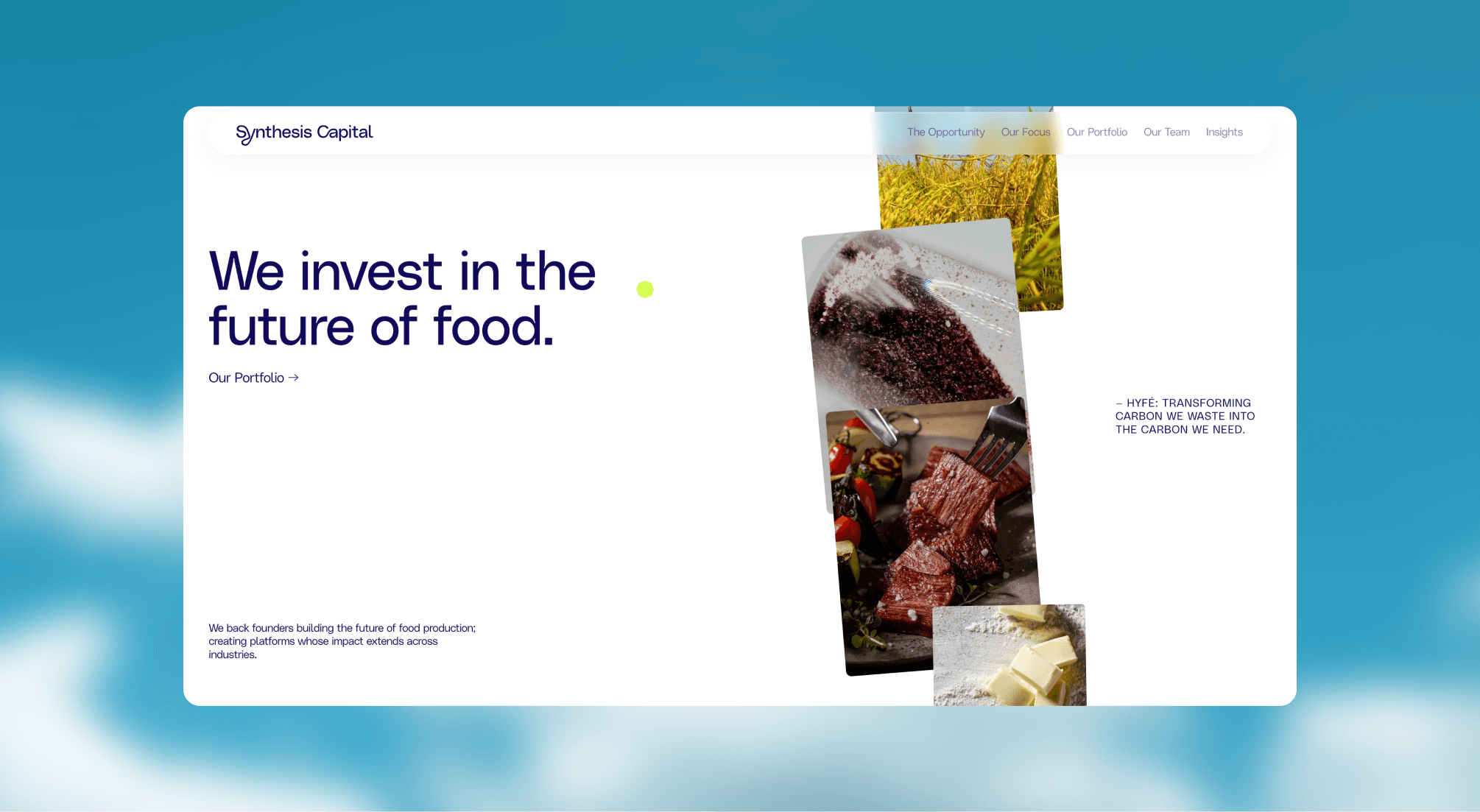Synthesis Capital digital platform redesign — web design and scrollytelling by Your Creative