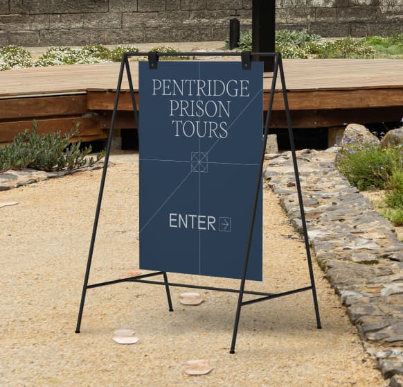 Brand collateral for Pentridge Prison Tours - a brand identity for one of Melbourne's notorious cultural assets.