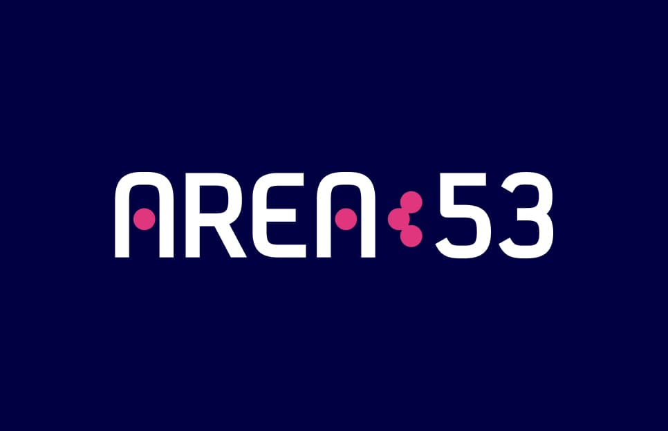 Area 53 Molecule brandmark designed by creative web agency, Your Creative representing science, community, and growth